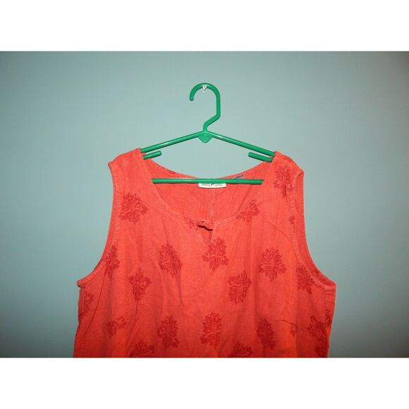 WHITE STAG women's small vintage red sandstone printed summer tank dress - Picture 2 of 6